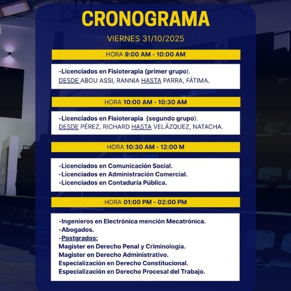 Foto Informacion de graduandos