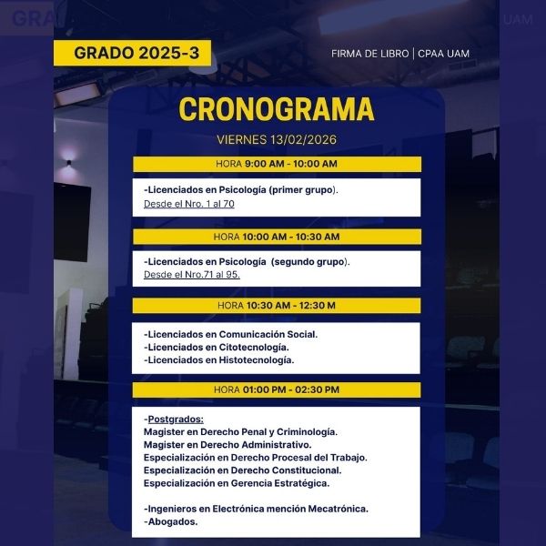 Foto Informacion de graduandos